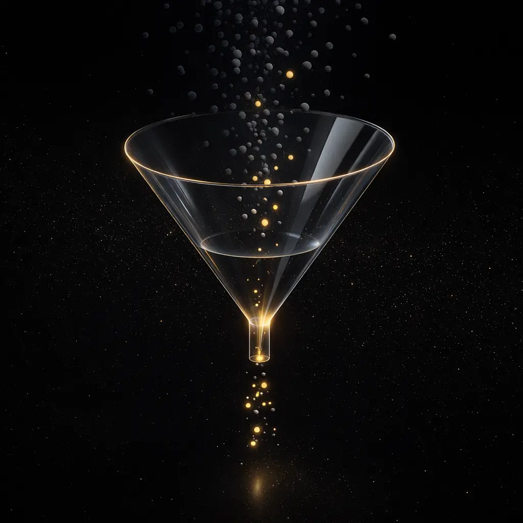 The filter - only few pass through